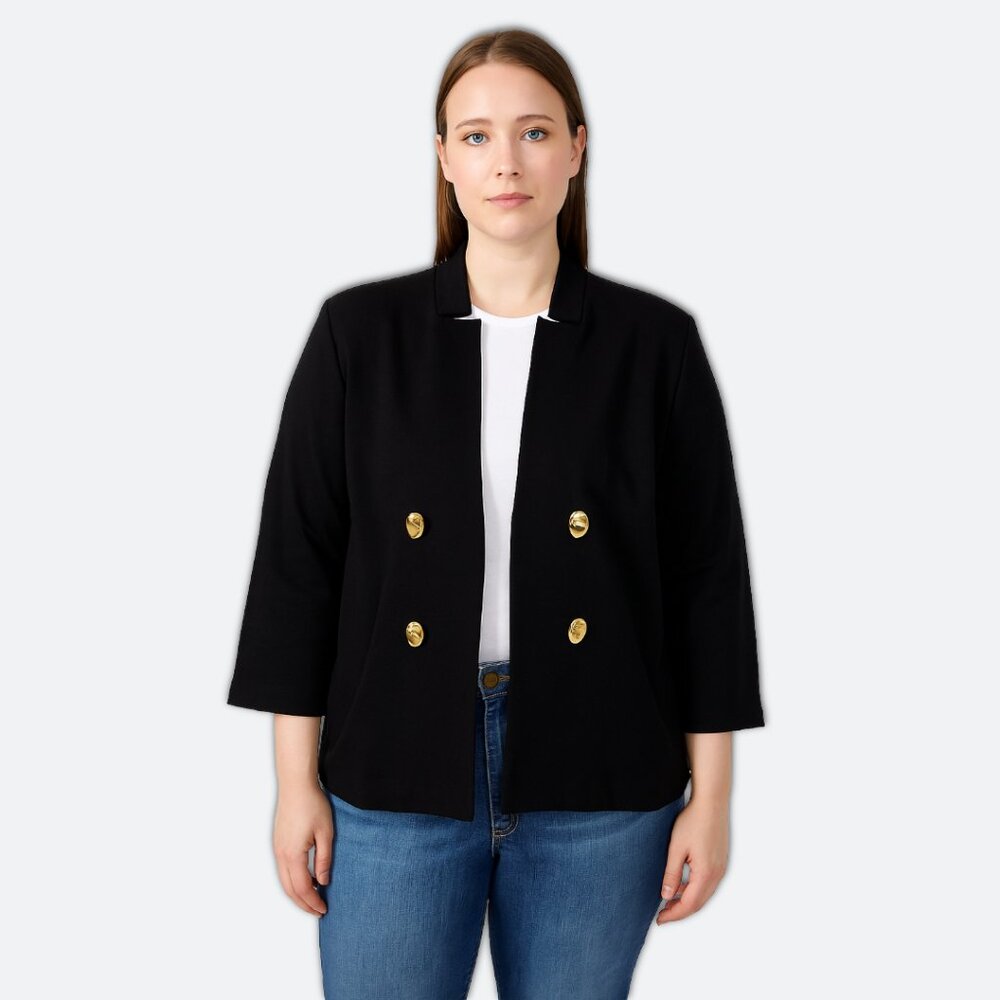 St. John Knit Blazer Jacket Minimalist Old Money Quiet Luxury Career Academia